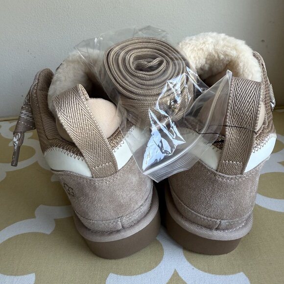 NIB UGG® Women's Lowmel Lace-Up Sneaker Booties, Sand, Women's US Size 12 - Picture 8 of 16